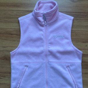 Columbia Girl's Pink Vest, Sz. 10-12